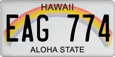 HI license plate EAG774