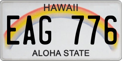 HI license plate EAG776