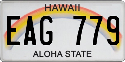 HI license plate EAG779