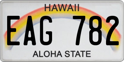 HI license plate EAG782