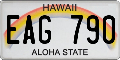 HI license plate EAG790