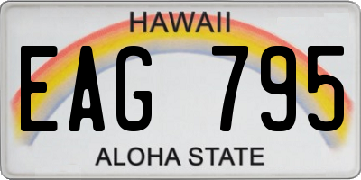 HI license plate EAG795