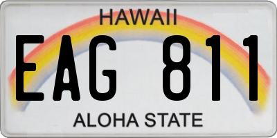 HI license plate EAG811