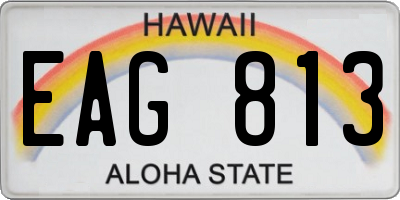 HI license plate EAG813