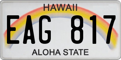 HI license plate EAG817