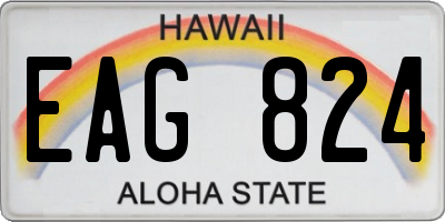 HI license plate EAG824