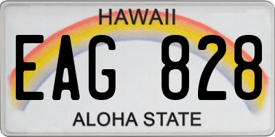 HI license plate EAG828