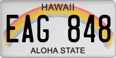 HI license plate EAG848