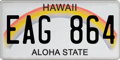 HI license plate EAG864