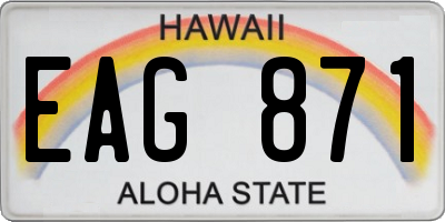 HI license plate EAG871