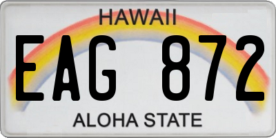 HI license plate EAG872