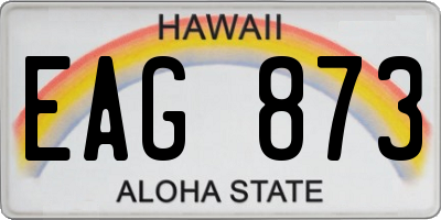 HI license plate EAG873