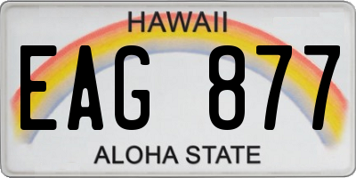 HI license plate EAG877