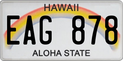 HI license plate EAG878