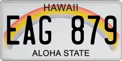 HI license plate EAG879