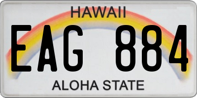 HI license plate EAG884