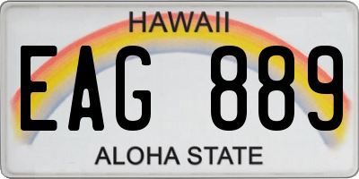 HI license plate EAG889