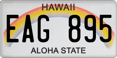 HI license plate EAG895