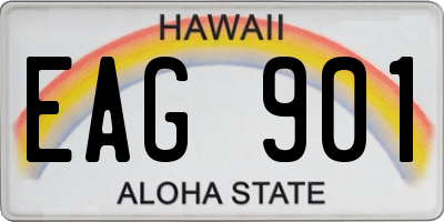 HI license plate EAG901