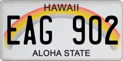 HI license plate EAG902