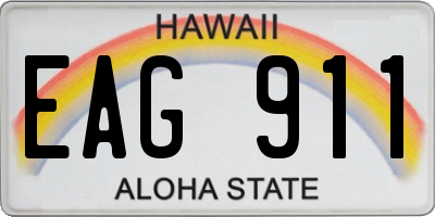 HI license plate EAG911