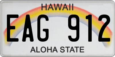 HI license plate EAG912