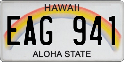 HI license plate EAG941