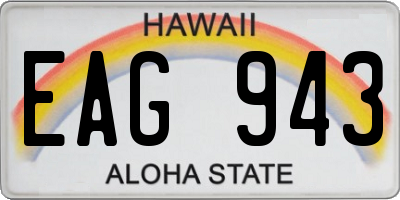 HI license plate EAG943