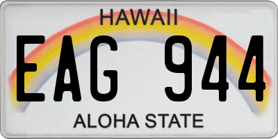 HI license plate EAG944