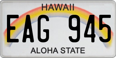 HI license plate EAG945