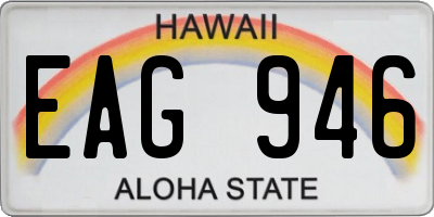 HI license plate EAG946