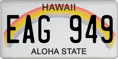 HI license plate EAG949