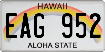 HI license plate EAG952