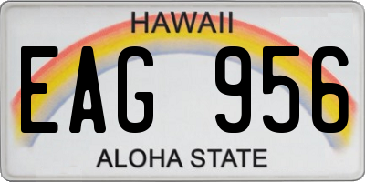 HI license plate EAG956