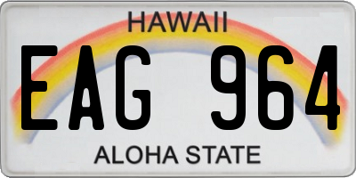 HI license plate EAG964