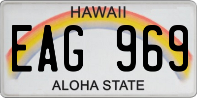 HI license plate EAG969