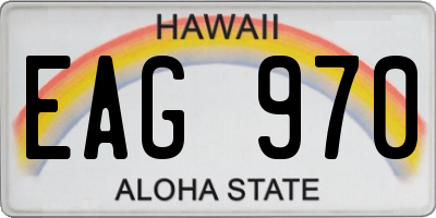 HI license plate EAG970