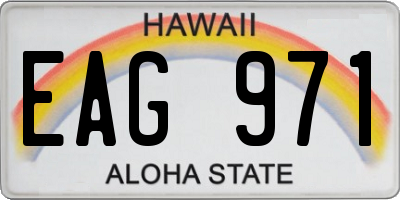 HI license plate EAG971