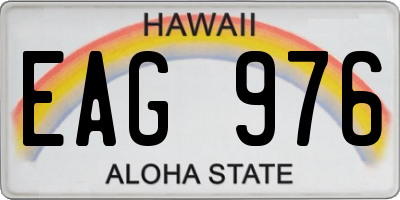 HI license plate EAG976