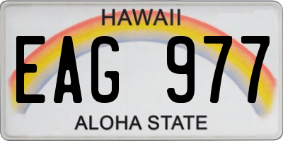 HI license plate EAG977