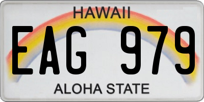 HI license plate EAG979