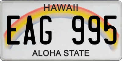 HI license plate EAG995