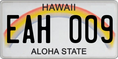 HI license plate EAH009