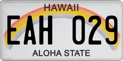 HI license plate EAH029