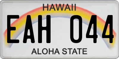 HI license plate EAH044