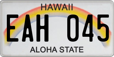 HI license plate EAH045