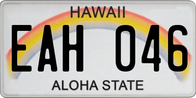 HI license plate EAH046