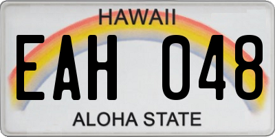 HI license plate EAH048