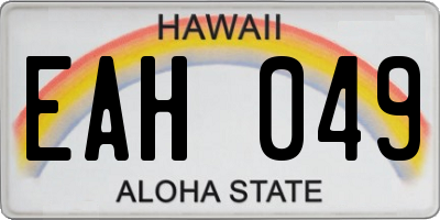 HI license plate EAH049