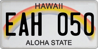 HI license plate EAH050